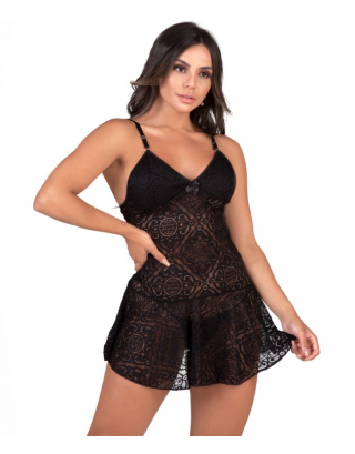 Lace Nightgown with Panty - Bettye