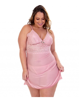 Sexy Plus Size Nightgown with Panty - Cecile