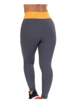 Legging with Orange Waistband Elastic