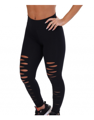 Black Legging with Laser Cut Details