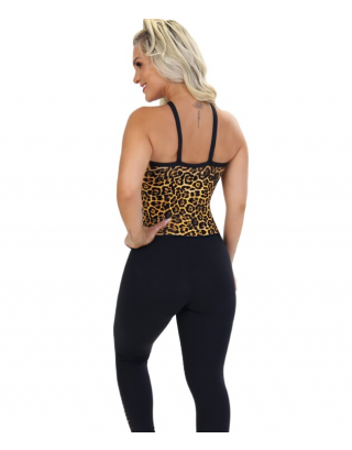 Fitness Jumpsuit with Animal Print