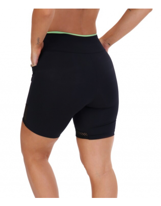 Fitness Pocket Shorts with Colorful Elastic