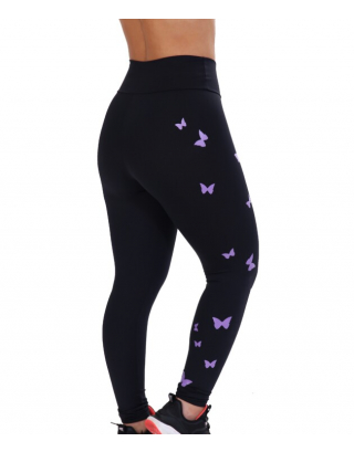 Fitness Legging with Butterfly Print Details