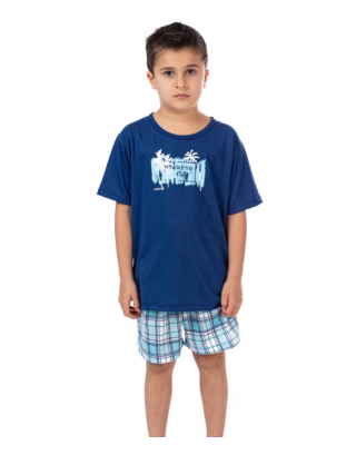 Short-Sleeve Plaid Pajamas - Austin