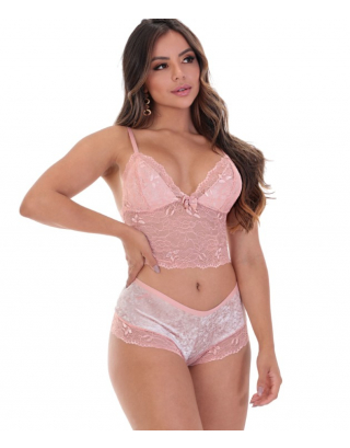 Baby Doll with Velvet Details - Catarina