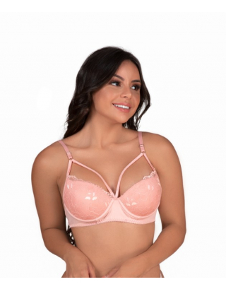 Padded Strappy Lace Bra - Carly